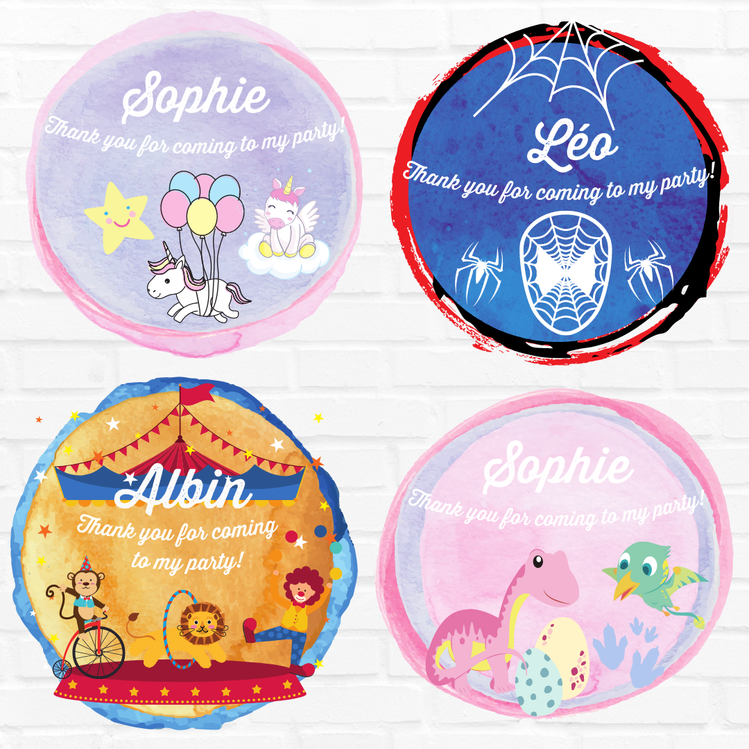 Design sur mesure pour sac à bonbons ou pochettes cadeaux